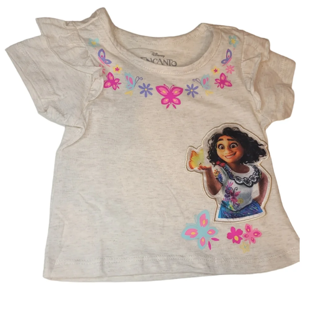 Disney Encanto Toddler Short Sleeve Graphic Cream Tee-Shirt, New without Tag, 2T
